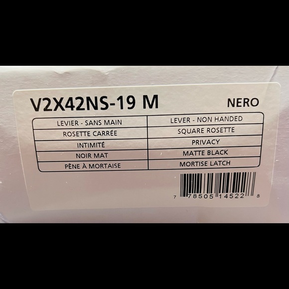 Door lever privacy matte black new in box - Picture 5 of 5